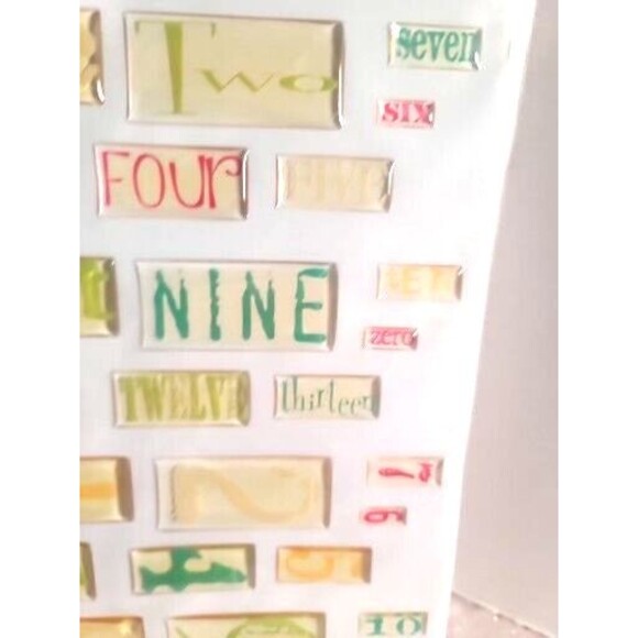 Tim Holtz Epoxy Stickerz  Numbers Junk Journal number stickers - Picture 3 of 6